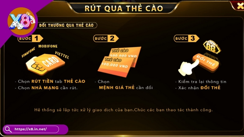 Hướng Dẫn Cách Rút Tiền X8 Về Ví Dễ Dàng Từ A-Z Trong 1 Phút