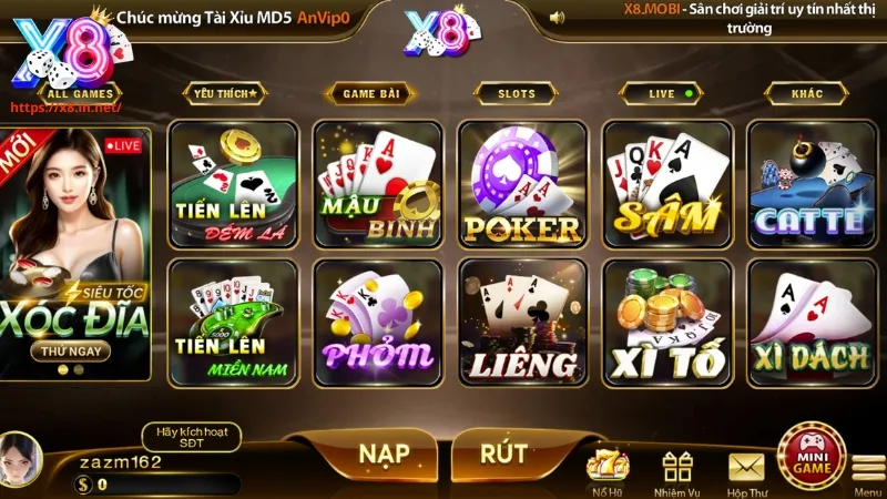 X8 Game Bài | Link Tải X8 Club APK/IOS Mới T09/2026 Tặng 88K