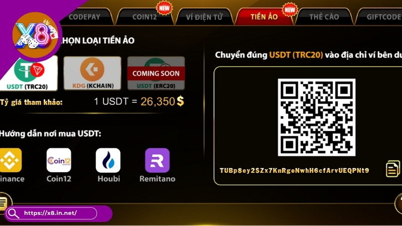 Nạp Tiền X8 - Cách Chuyển Vốn An Toàn, Đơn Giản, Siêu Tốc