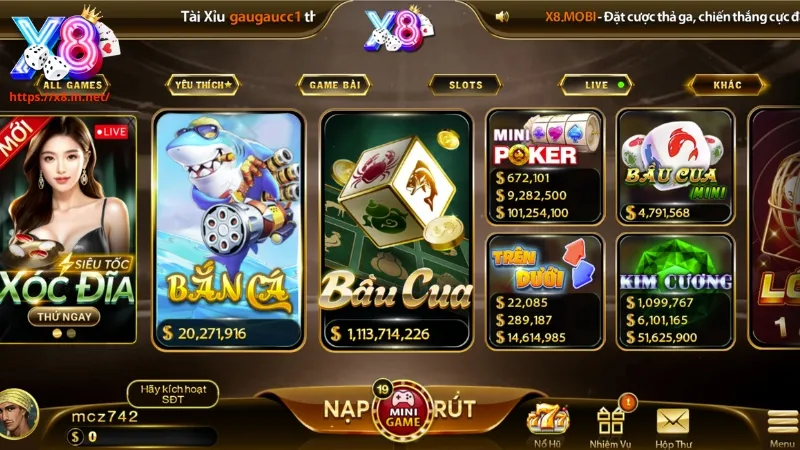 X8 Game Bài | Link Tải X8 Club APK/IOS Mới T09/2026 Tặng 88K