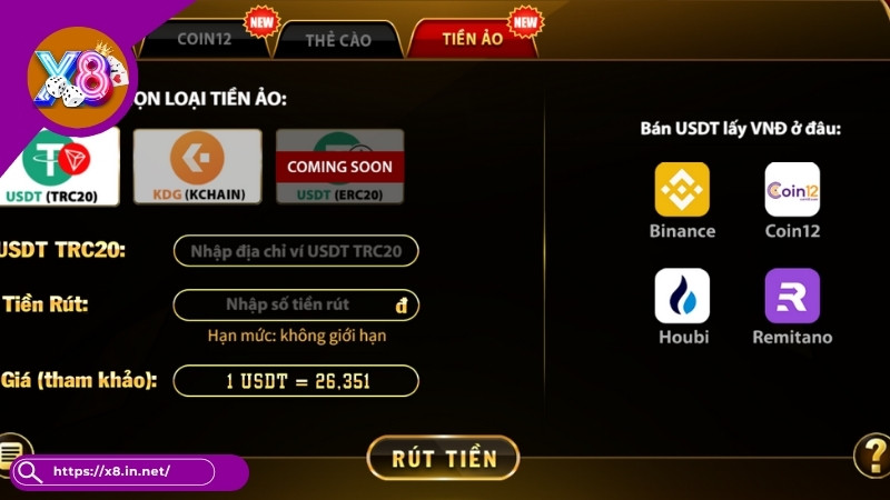 Hướng Dẫn Cách Rút Tiền X8 Về Ví Dễ Dàng Từ A-Z Trong 1 Phút
