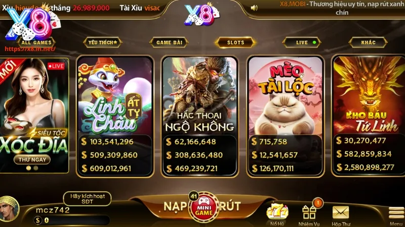 X8 Game Bài | Link Tải X8 Club APK/IOS Mới T09/2026 Tặng 88K